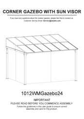 ALAULM 1012WMGazebo24 Assembly Instructions Manual