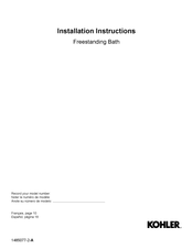 Kohler Stillness Smart Soak K-31404-PF-HW1 Installation Instructions Manual