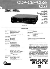 Sony CDP-C57 Service Manual