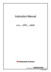 Matsusada Precision EPR-3P20 Installation Manual