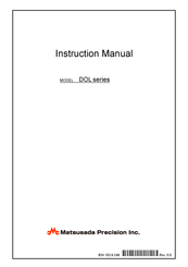 Matsusada Precision DOL18-15 Instruction Manual