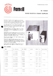 Farnell MI 6/60A Manual