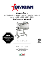 Omcan MM-IT-0180-ETL Instruction Manual
