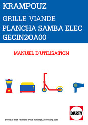Krampouz GECIN2OA00 Instructions For Use Manual