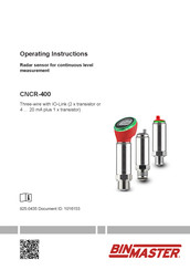 BINMASTER CNCR-400 Operating Instructions Manual