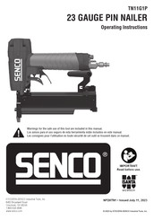 Senco TN11G1P Operating Instructions Manual