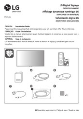 LG 75XS4G-B.AWM Installation Manual