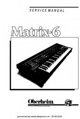 Oberheim Matrix-6 Service Manual