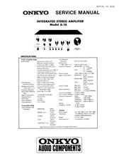 Onkyo A-10 Service Manual