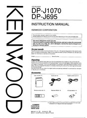Kenwood DP-J1070 Instruction Manual