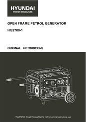 Hyundai HG2700-1 Original Instructions Manual