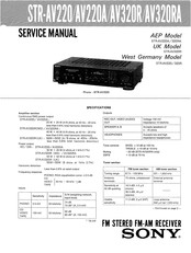 Sony STR-AV320R Service Manual