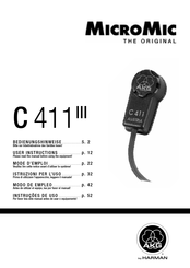 MicroMic C 411 lll User Instructions