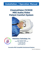 Resonance Technology CinemaVision CV2020 Installation & Operation Manual