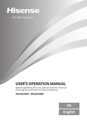 Hisense RR220D4BBE User's Operation Manual