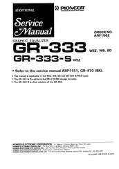 Pioneer GR-333SD Service Manual