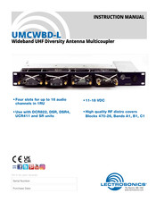 Lectrosonics UMCWBD-L Instruction Manual