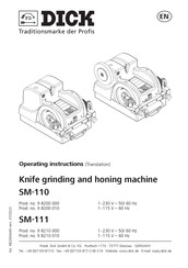 Dick SM-111 Operating Instructions Manual