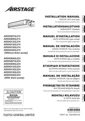 Fujitsu AIRSTAGE ARXK012GLFH Installation Manual