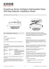 Kidde Excellence KE-DT3001W-HAB Installation Sheet