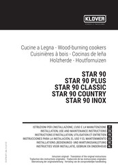 klover STAR 90 PLUS Installation, Use And Maintenance Instructions