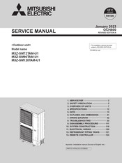 Mitsubishi Electric SMART MULTI MXZ-SM72TAM-U1 Service Manual