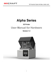 MiiCraft Alpha Series User Manual For Hardware