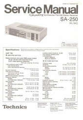 Technics QUARTZ SA-250 Service Manual