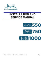 MEDICAL ILLUMINATION MI-1000 Installation And Service Manual