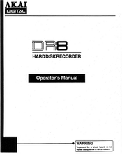 AKAI DIGITAL DR8 Operator's Manual