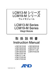 AND LCM19T1.5-M Instruction Manual