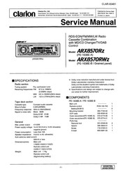 Clarion ARX8570Rz Service Manual