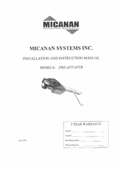 Micanan PRO-APTB Installation And Instruction Manual