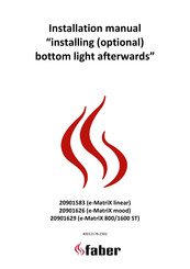 Faber e-MatriX 800-ST Installation Manual