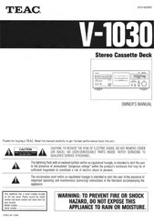Teac V-1030 Owner's Manual