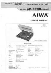 Aiwa AP-2200H Service Manual