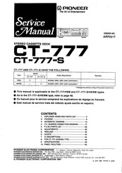 Pioneer CT-777-S Service Manual