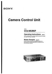Sony CCU-M5 Operating Instructions Manual