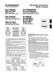 Pioneer GR-P730 Operating Instructions Manual