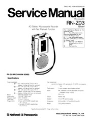 National Panasonic RN-Z03 Service Manual