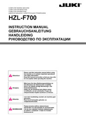 JUKI HZL-F700 Instruction Manual