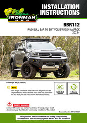 Ironman4x4 BBR112 Installation Instructions Manual