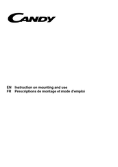 Candy CSMA90N Instruction On Mounting And Use Manual