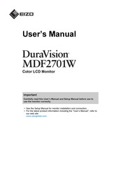 Eizo DuraVision MDF2701W User Manual