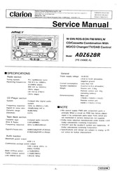 Clarion ADZ62ER Service Manual