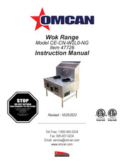 Omcan CE-CN-W2L0-NG Instruction Manual
