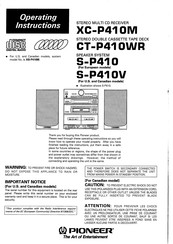 Pioneer CT-P410WR Operating Instructions Manual