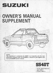 Suzuki SS40T Owner's Manual