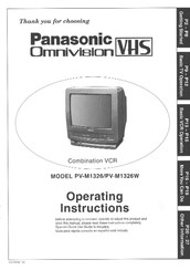 Panasonic OmniVision PV-M1326 Operating Instructions Manual