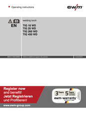 EWM TIG 18 SC Operating Instructions Manual